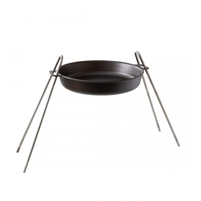 Pakke Stekepanne/Paiform 28 cm og Ildstativ