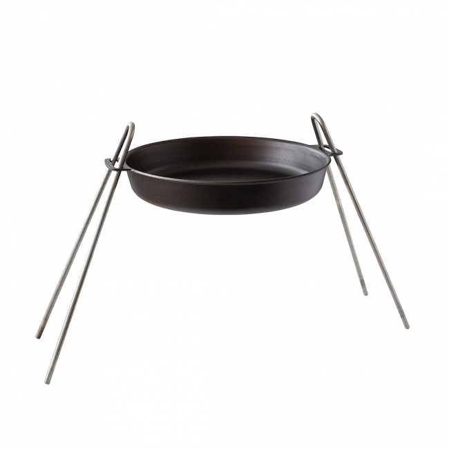 Pakke Stekepanne/Paiform 30 cm og Ildstativ