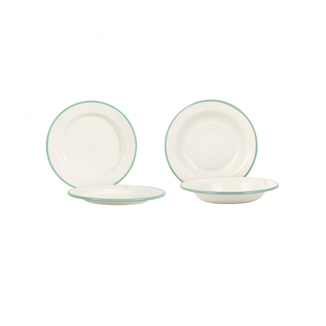 Tallerkenpakke - 8 deler - Cream Lux